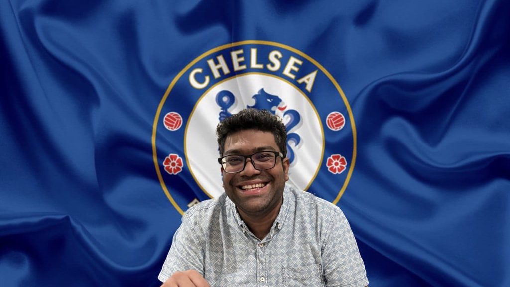 G. Aravind Chelsea fan